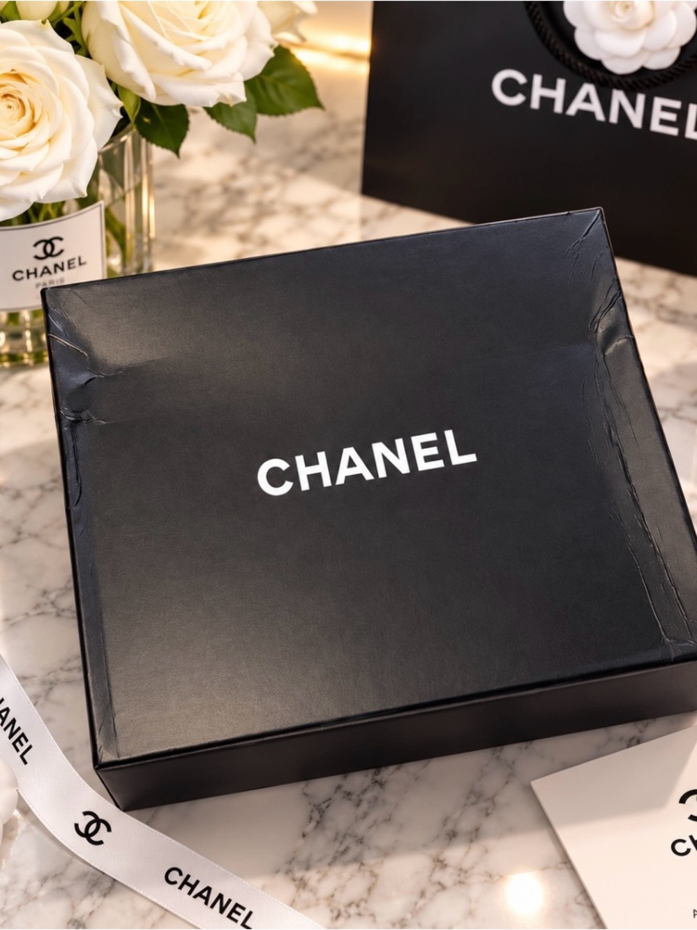 CHANEL Black Leather Lace-Up Combat Boots with Gold-Tone Eyelets - Picture 4 of 6